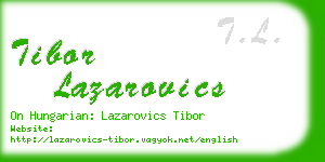 tibor lazarovics business card